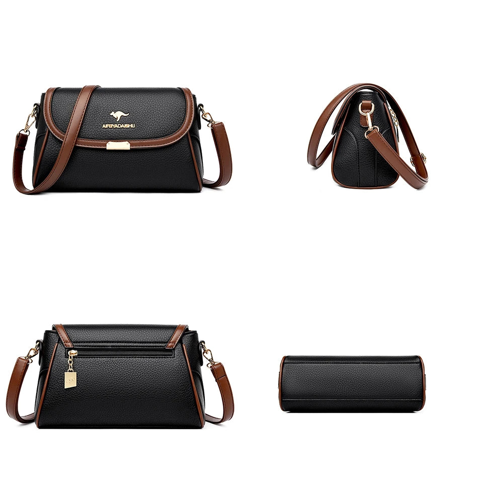 Solid Color Top Quality Leather Small Shoulder Bagsfor Women 2026 Hot Messenger Bags with StrapDesigner Crossbody Bag Sac AMain