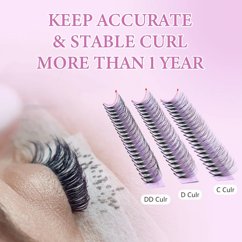 OWOSC Pointy Base Premade Volume Fans Eyelash Extension 3D/6D/8D/10D/12D/14D Individual Sharp Pointy Stem 320 fans Custom Logo