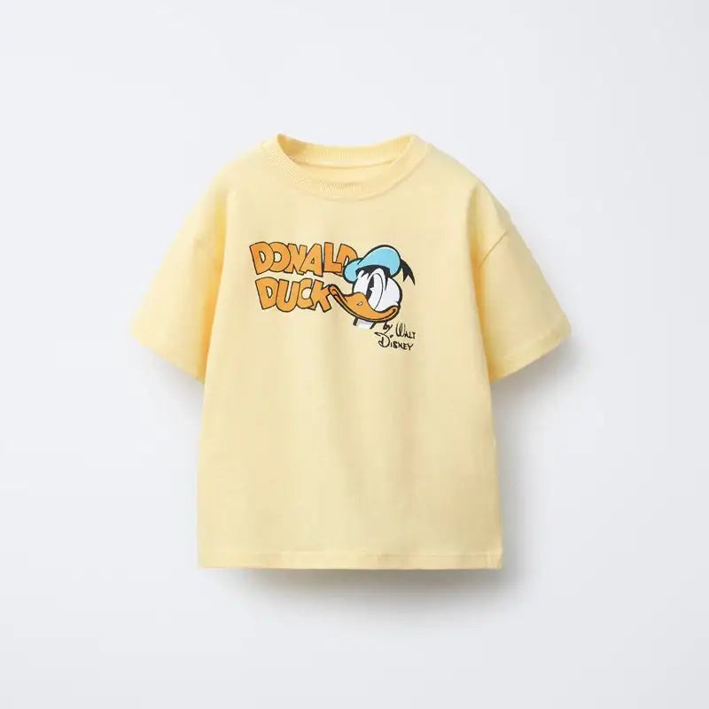 Cute T-shirt Printing Tees For 0-7Age Child New Short Sleeve Summer Clothing Cartoon Fashion Versatile Base Shirt Toddler Wear
