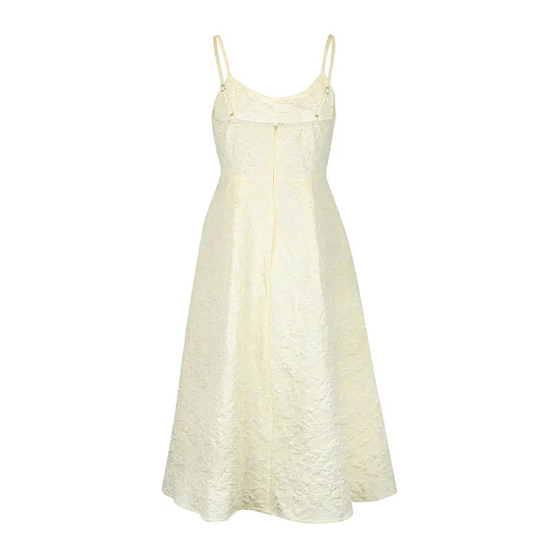 Women A-Line Dresses New Summer Solid Sexy Backless O-Neck Low Chest Sling Maxi Dress Streetwear Fashion Casual Slim Lady Dress
