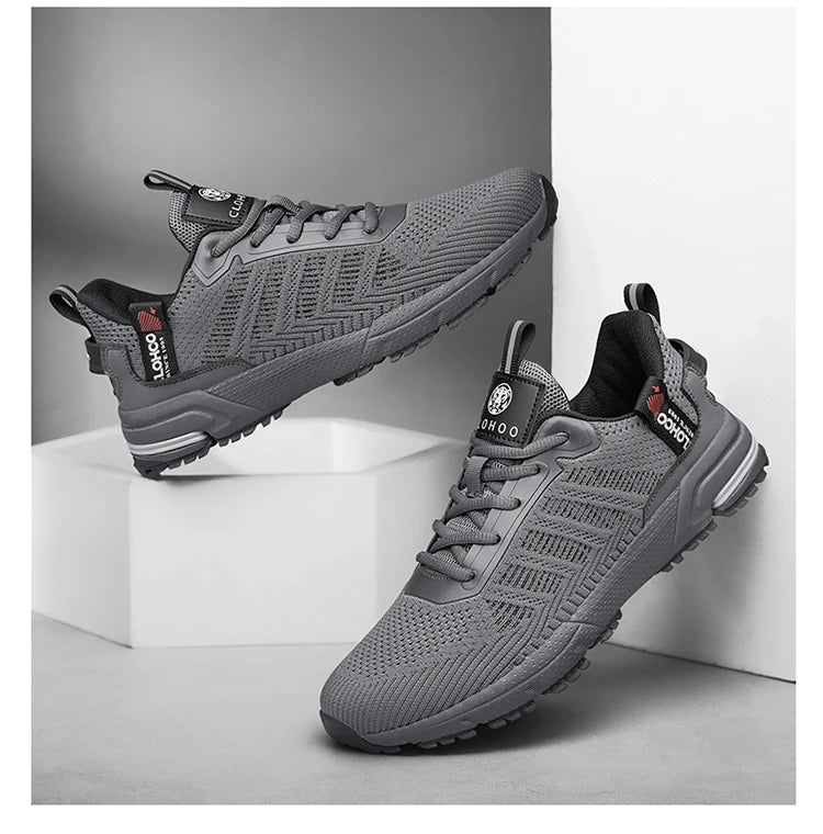 CLOHOO Mesh Upgraded Thick Bottom Foam Sports Casual Shoes Breathable Wear-Resistant Comfortable Footwear for Active Lifestyle