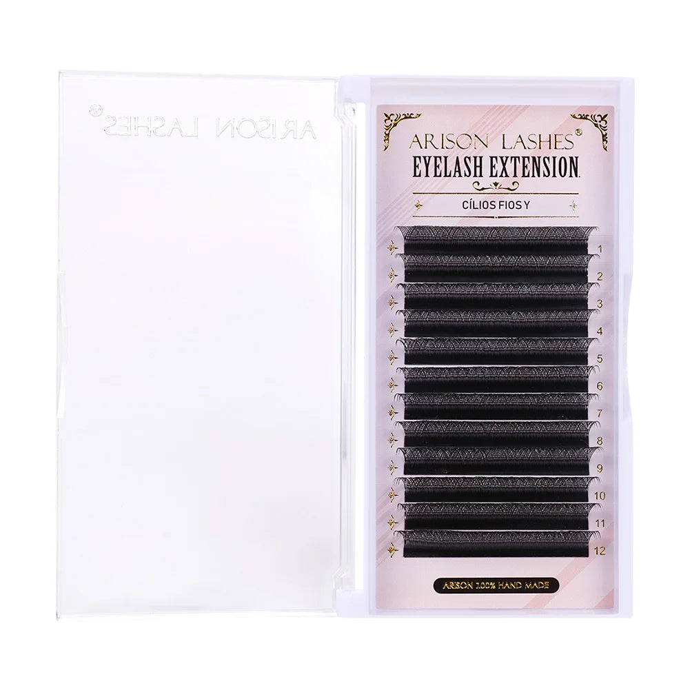 ARISON 3D/4D/5D/6D W-Shape Eyelashes Extension Premade Volume Fans YY-shape Lashes Faux Mink Soft Easy Faning Natural Lash