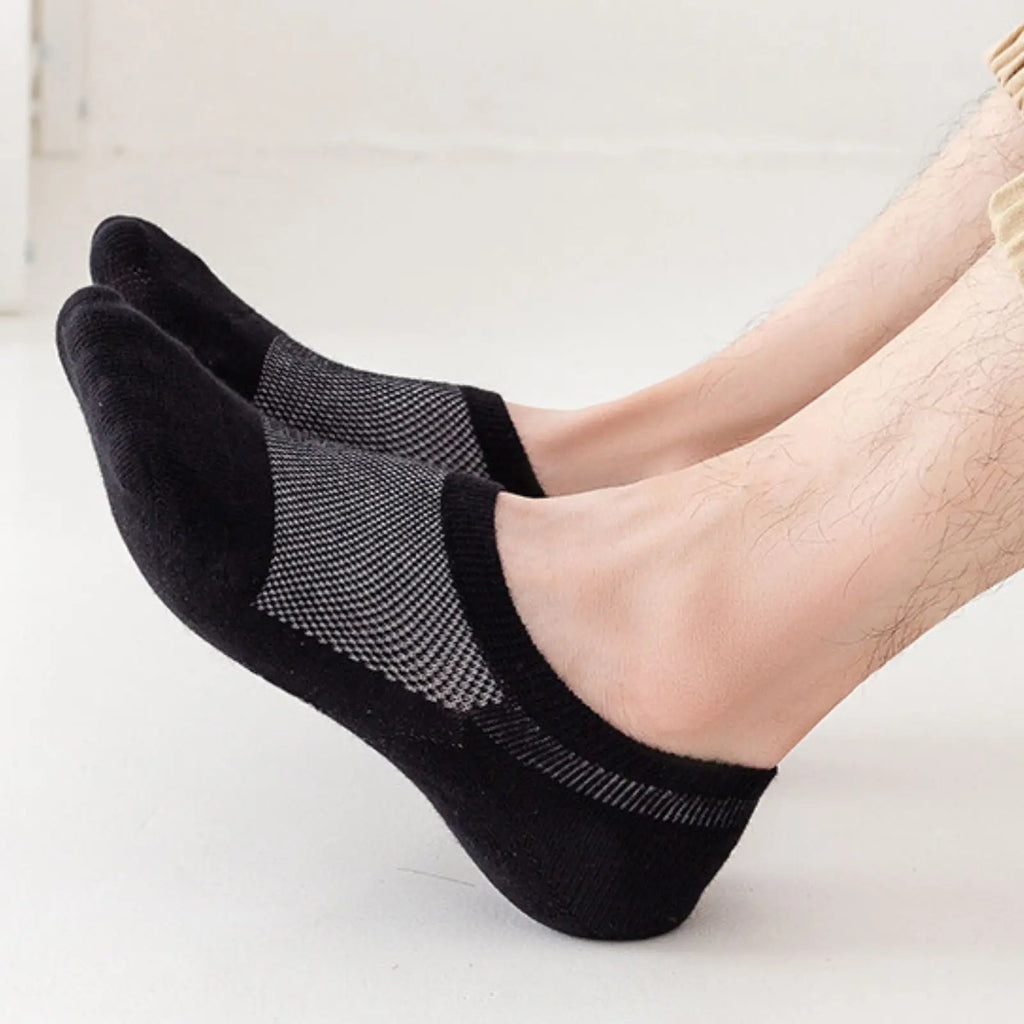 RMSWEETYIL 5 Pairs No Show Low Cut Short Invisible Liner No Slip Socks for Men and Women Cotton Thin Flat No See Boat Shoe Socks