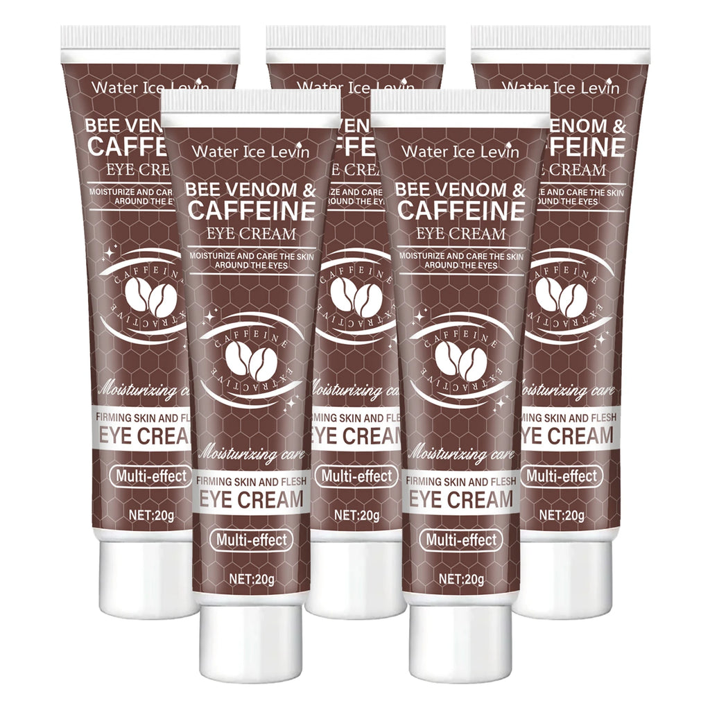 Natural Caffeine Powerful Moisturizing Firming Eye Cream 20g for Puffy and Dark Circles Post-Lifting Area after Using, Reduce Wrinkles and Aging, Light Beige Relaxation