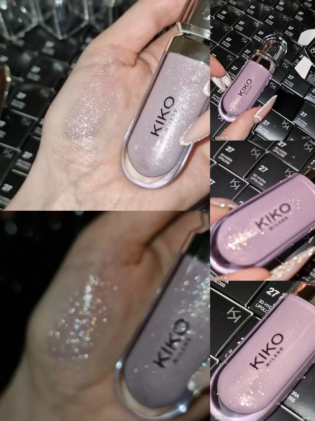 KIKO 3D Liquid Lip Glaze Transparent Lip Gloss Mirror Lipstick Nourishing Glossy Full Lips Not Fading Milk Tea Bean Paste Makeup