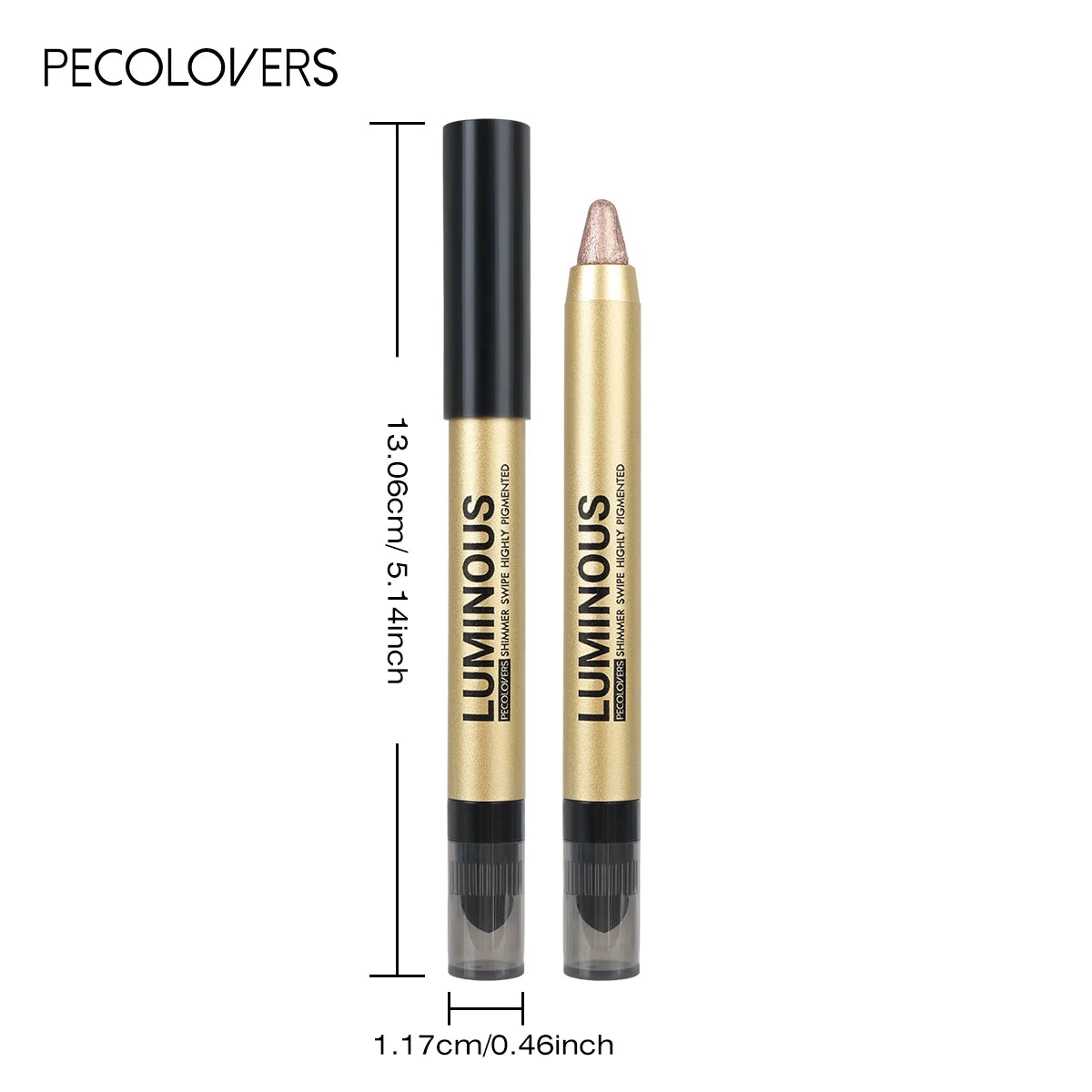1PC Anti-smudge, Glitter and Matte Finish for Beginners, Vibrant Metallic, Silky, Double Headed Eye Shadow Stick for Bold Look
