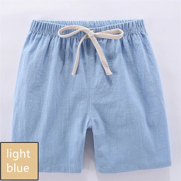 Boys Shorts Kids Shorts Candy Color Girls Children Summer Beach Loose Shorts Casual Pants Cotton & Linen Comfortable 2-10Yrs Hot