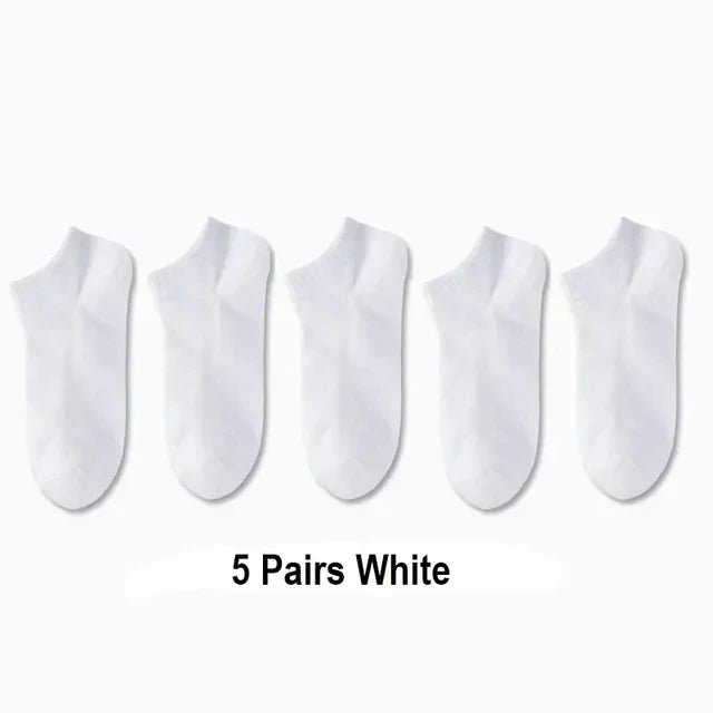 10pairs / Low Black And White Gray Cotton Socks Men's Socks Breathable Sports Socks Men's Short Socks Women's Socks EU37-44