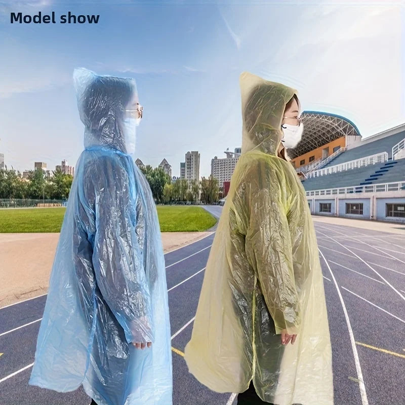 5/10pcs Portable Emergency Raincoats for Hiking, Travel, Camping, and Cycling, Outdoor Emergency Gear, Compact Durable Rainwea