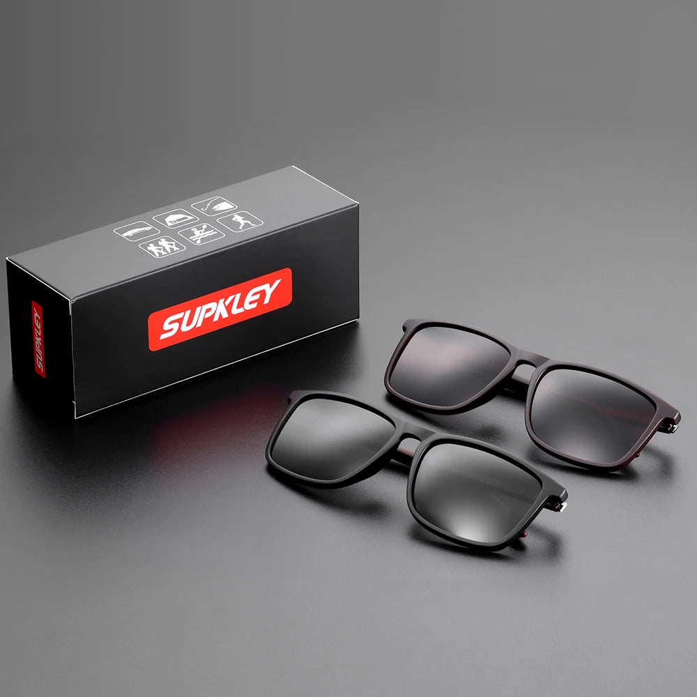 SUPKLEY Men's Polarized Sunglasses Driver Driving Fishing Sunglasses Outdoor Cycling Sports Glasses UV400 Eyewear Accessory