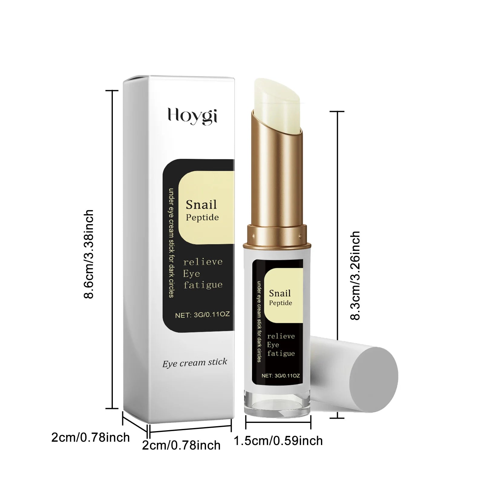 Snail Eye Cream Stick Collagen Fade Fine Lines Wrinkle Lightening Dark Circles Firming Eye Bags Puffiness Moisturizing Eye Cream