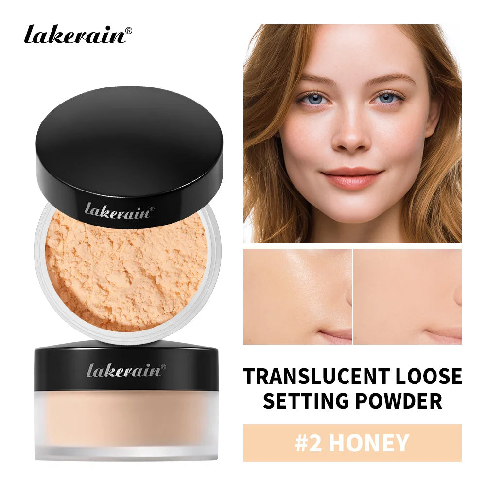 Loose Baking Setting Powder Long Lasting Oil Control Natural Face Matte Waterproof Brightening Loose Powder Makeup Cosmetics