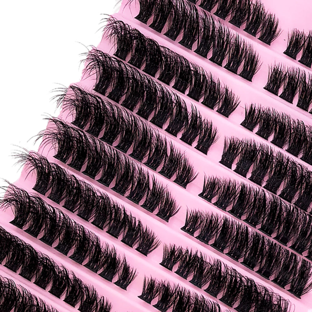 Individual Lashes 8-16mm 160pcs Cluster Lashes Natural Look Mixed Tray DIY Eyelash Extension Volume Lash Clusters Eyelashes