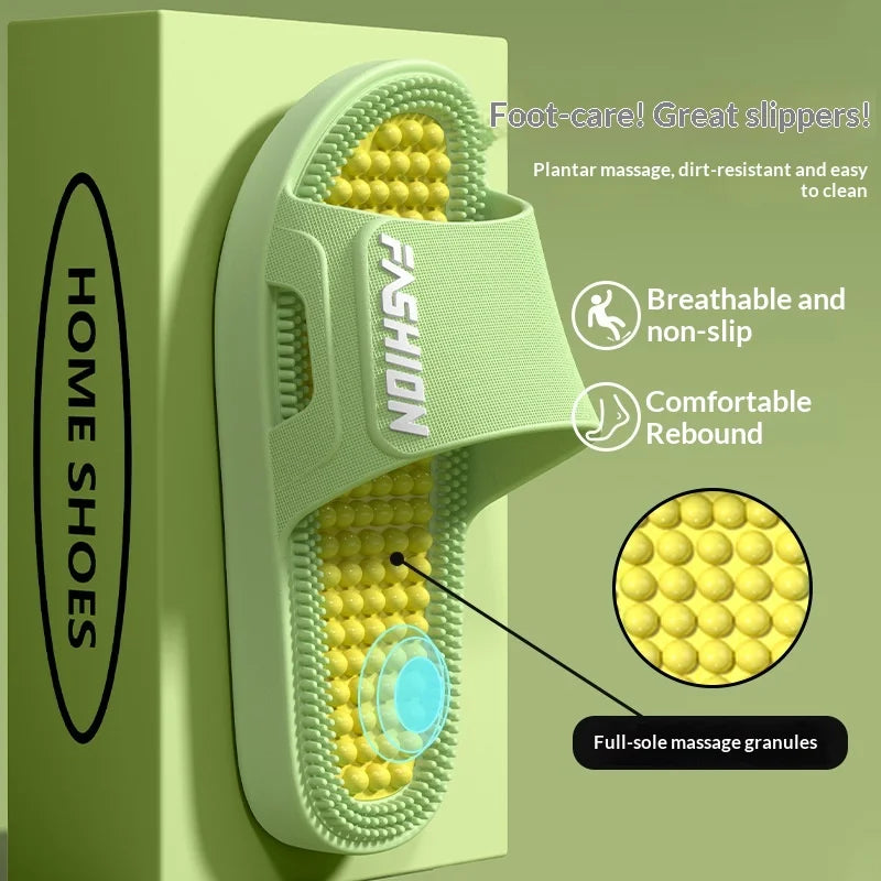 Women Men Acupressure Massage Slippers Soft EVA Anti-Slip Ergonomic Reflexology Slides for Home Bathroom Indoor Outdoor Foot
