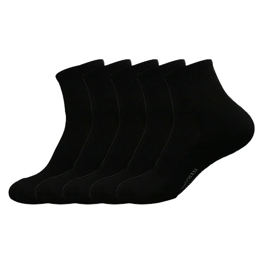 5/10/20 Pairs New Cool Men Black White Warm Socks Set Autumn Winter Male Solid Color Sport Short Socks For Men Dropshipping