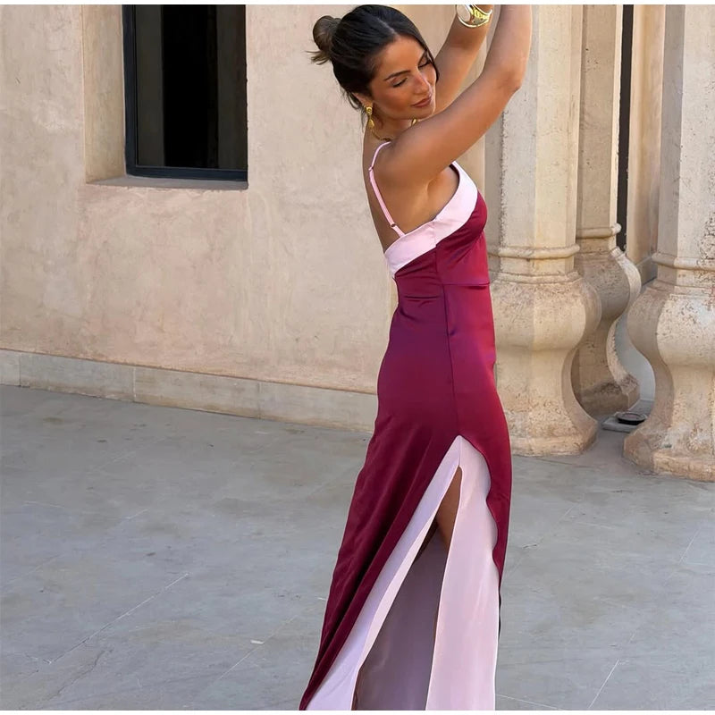 Solid Color Strapless Ribbon Women Summer Dress Sexy Sleeveless Backless High Waist Slim Maxi Vestidos 2026 Lady Vacation Outfit
