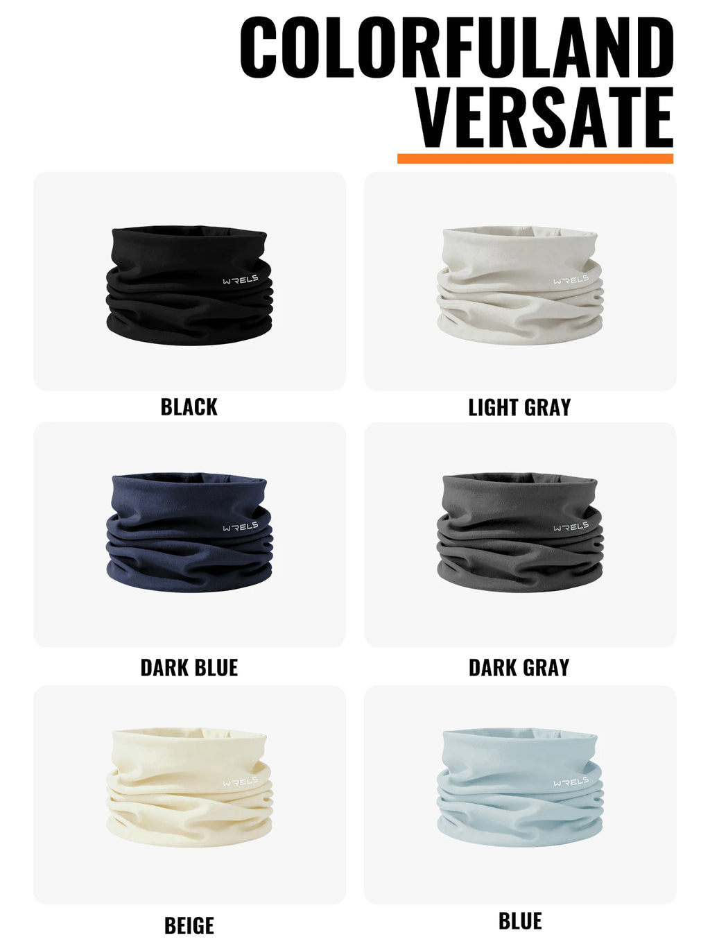 WRELS Winter Neck Gaiter Neck Warmer Cover Ski Gaiters for Men Women Fleece Thick Windproof Ski Mask Scarf Breathable Face Mask