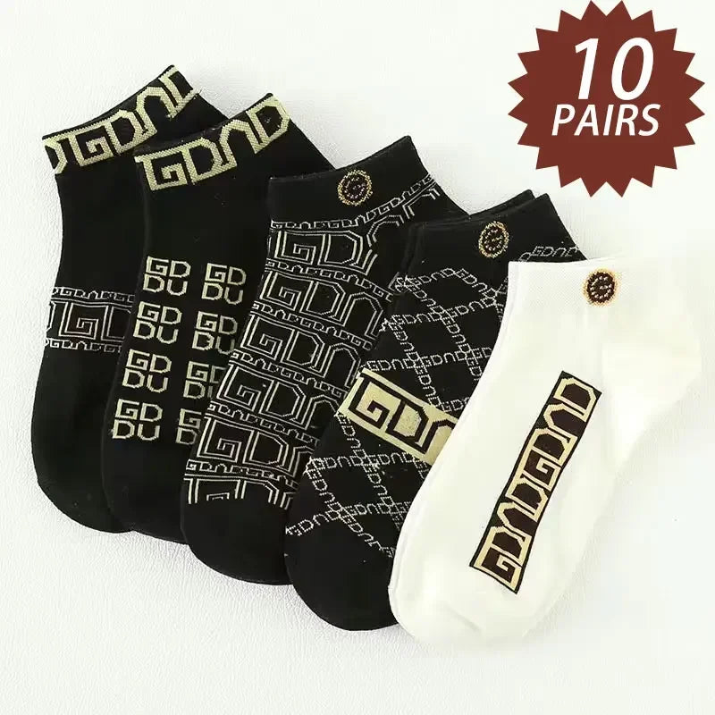 10/20 pcs Men's Thin Breathable Low-Cut Socks - Anti-Odor, Moisture-Wicking, Lightweight, Comfortable & Versatile for Daily Wear