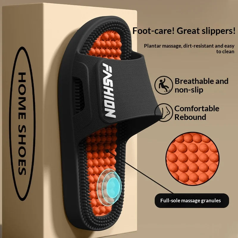 Women Men Acupressure Massage Slippers Soft EVA Anti-Slip Ergonomic Reflexology Slides for Home Bathroom Indoor Outdoor Foot