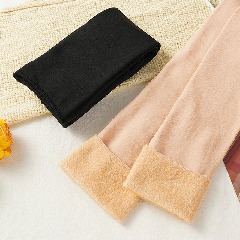 5 Pairs Women's Thick Velvet Warm Mid-tube Socks Winter Snow Socks Thermal Solid Color Home Sleep Floor Socks