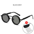 Polarized Round Sunglasses ND9 Adjustable Dimming Sun Glasses Steampunk Men Women Retro Punk Fishing Eyewear Outdoor With Case