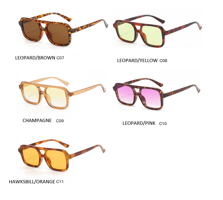 3pcs/6pcs New Parallel Bars Versatile Sun Glasses Retro Fashion Outdoor Sunglasses Riding UV Protection Eyeglasses Female
