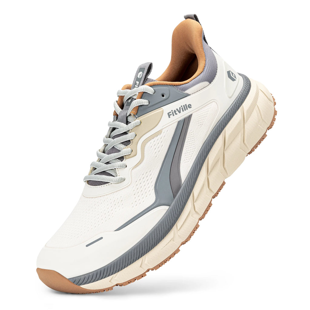 FitVille Wide Toe Box Shoes for Men Cushioned Well Extra Wide Width Shoes Non Slip Wide Lightweight Breathable Running Shoes