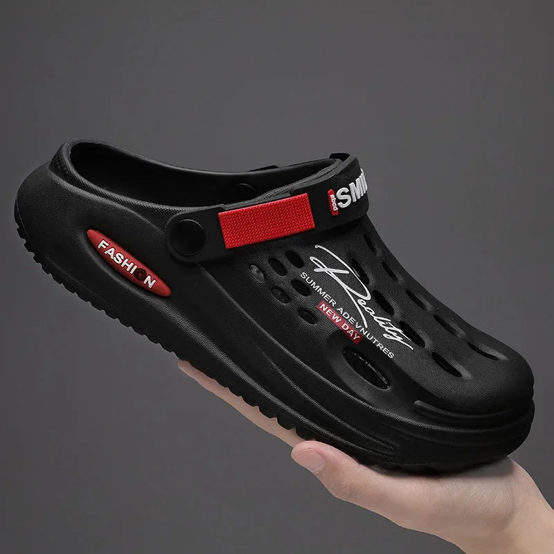 Summer Clogs Sandals 47 Men Clogs EVA Slippers Soft Sole Breathable Beach Slippers Men Home Slippers Outdoor Antiskid Slippers