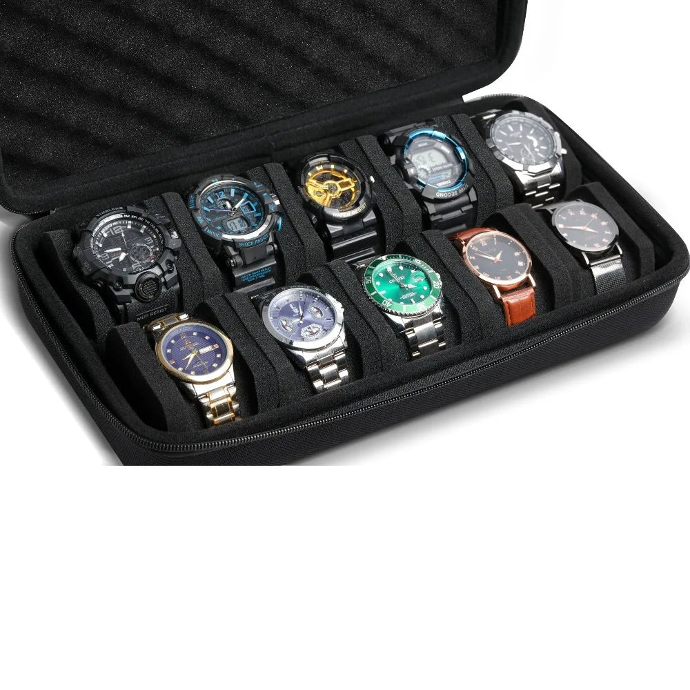 5/10 Slots Hard Shell Watch Storage Box, Carry Case, Display Organizer, Watch Box Holder Display Cabinet, Ideal for Gifts