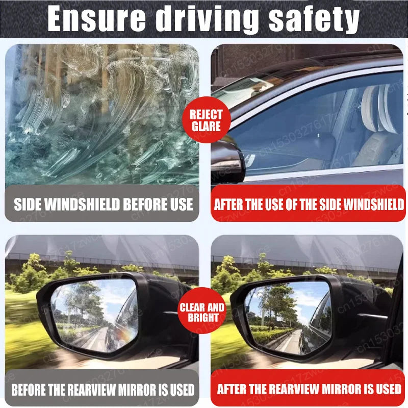 Car Glass Polish Coating Kit for Windshield Oil Film Removal Paste Car Glass Water Repellent Anti Rain Hydrophobic Cleaning Kits