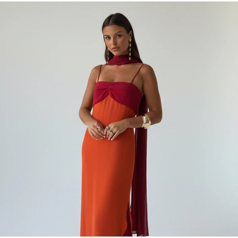 Solid Color Strapless Ribbon Women Summer Dress Sexy Sleeveless Backless High Waist Slim Maxi Vestidos 2026 Lady Vacation Outfit