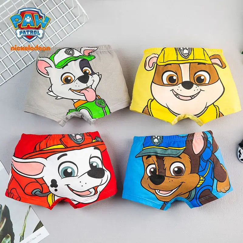 4Pcs/Lot 100% Genuine Paw Patrol Boys Underwears Cotton Children Panties Cartoon Kids Underpants Breathable Briefs for Boy