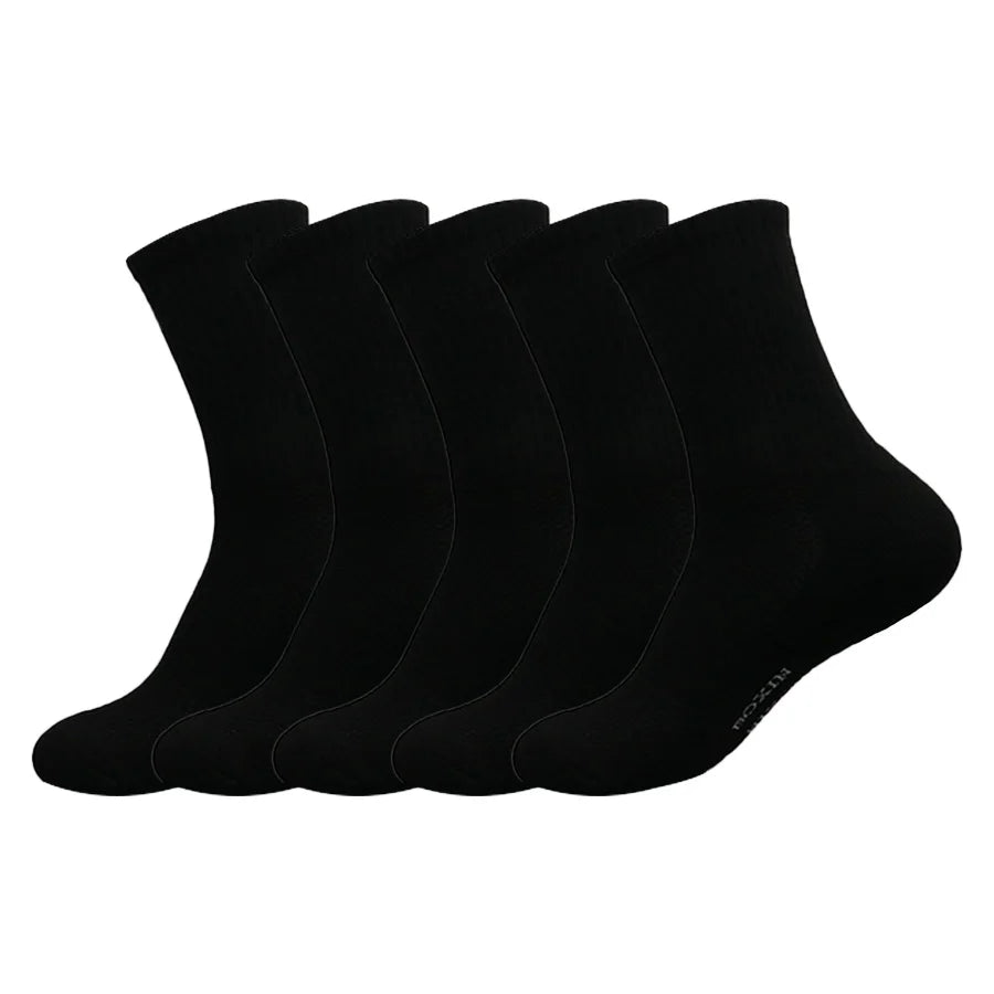 5/10/20 Pairs New Cool Men Black White Warm Socks Set Autumn Winter Male Solid Color Sport Short Socks For Men Dropshipping