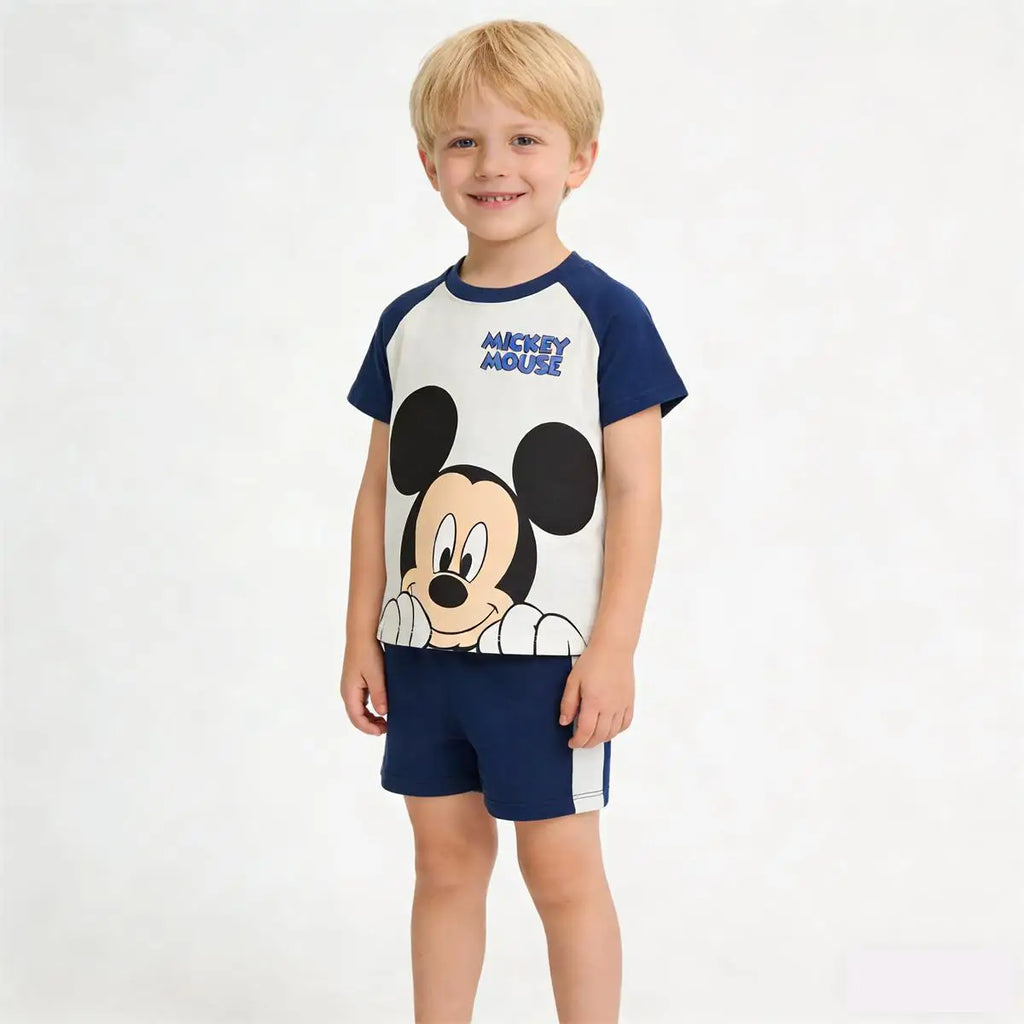Baby Boys Girls Cartoon Tees Loose Shorts Two Piece Set 2026 Summer Child's Short-sleeved Tracksuits Cute T-shirt+Shorts Wear