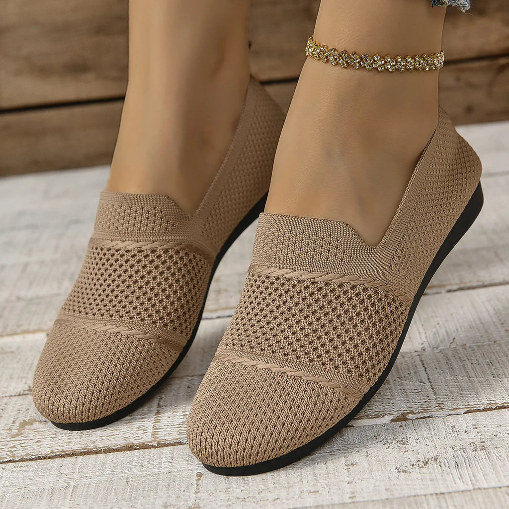 New Summer Mesh Square Toe Breathable Women Shoes Fashion Hollow Out Casual Flat Shoes for Women Large Size Zapatos De Mujer