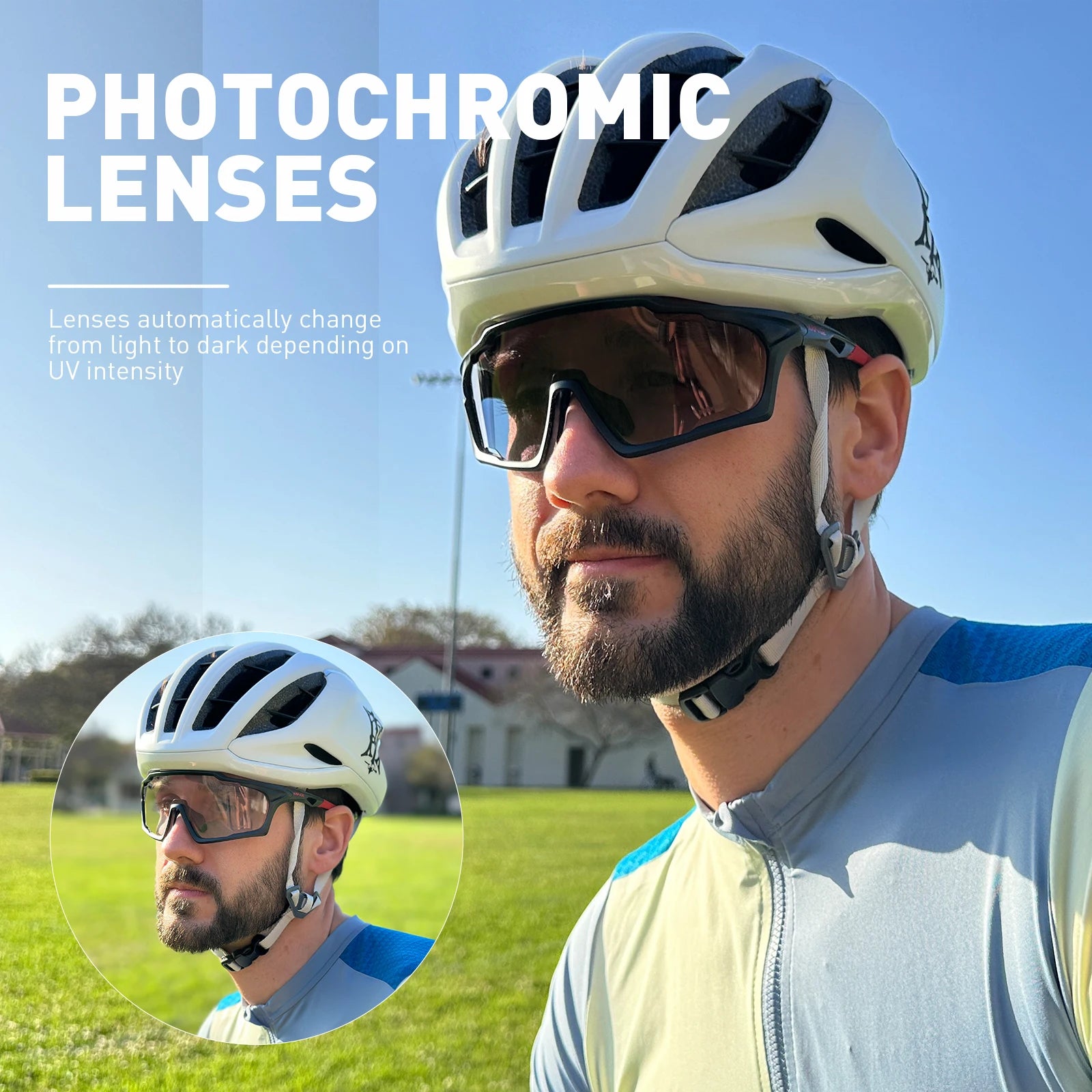 SCVCN Photochromic Sunglasses for Man Cycling Glasses MTB Riding Skating UV400 Fishing Goggles Woman Bike Bicycle Baseball 2026