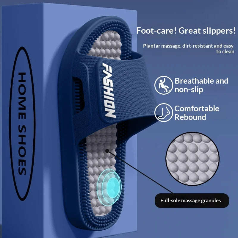 Women Men Acupressure Massage Slippers Soft EVA Anti-Slip Ergonomic Reflexology Slides for Home Bathroom Indoor Outdoor Foot