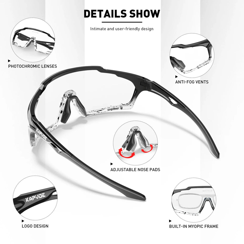SCVCN Photochromic Sunglasses for Man Cycling Glasses MTB Riding Skating UV400 Fishing Goggles Woman Bike Bicycle Baseball 2026