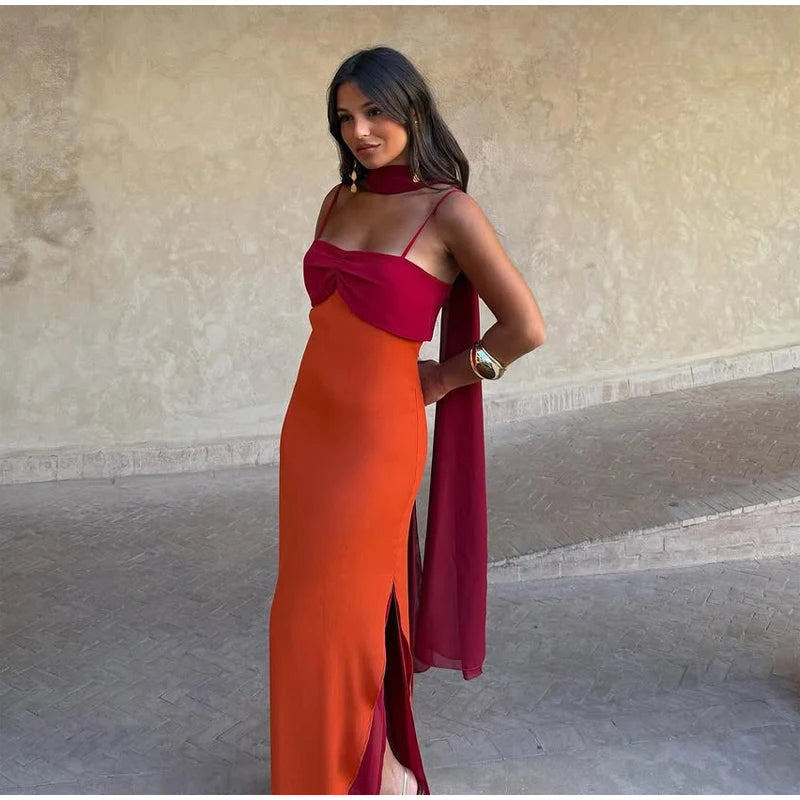 Solid Color Strapless Ribbon Women Summer Dress Sexy Sleeveless Backless High Waist Slim Maxi Vestidos 2026 Lady Vacation Outfit