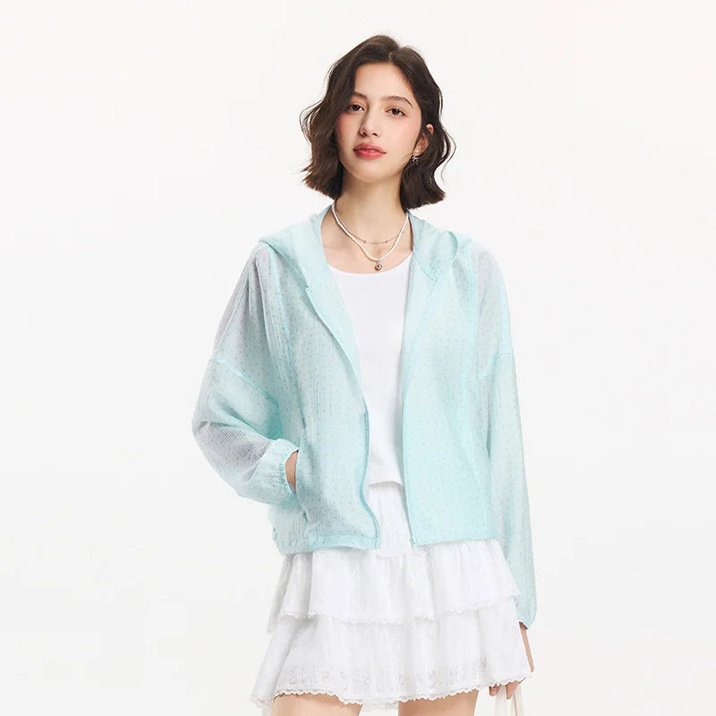 Semir Jacket Women Floral Print Girly 2025 New Summer Oversize Hooded Jacket Sweet for Casual and Trendy Outfits
