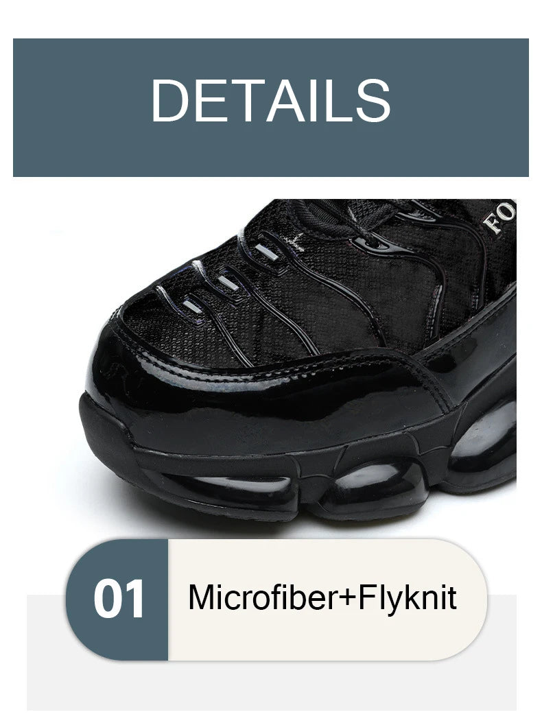 Men's Rotary Button Safety Shoes Anti-Impact Anti-Piercing Indestructible Work Shoes Fashionable Comfortable Safety Sneakers for