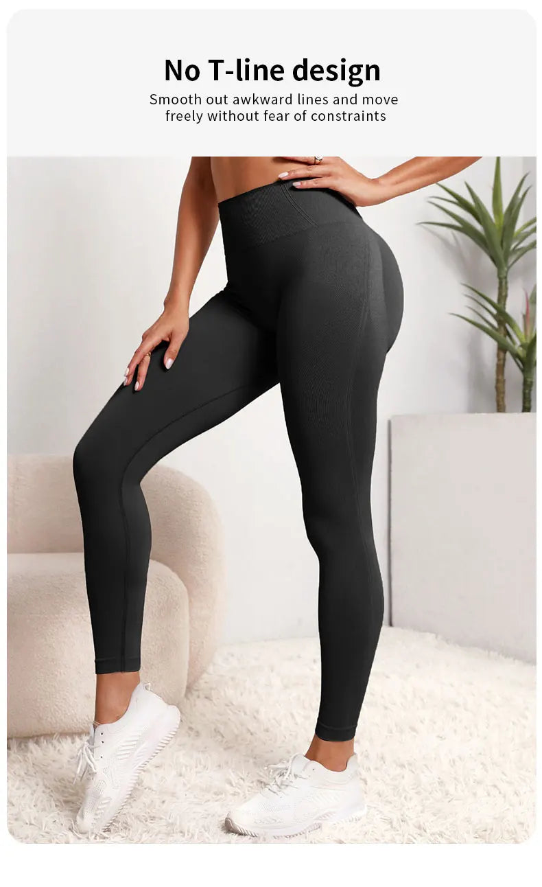 Women High Waist Butt Lifting Leggings Tummy Control Workout Pants Soft Stretchy Comfortable Yoga Running Sports
