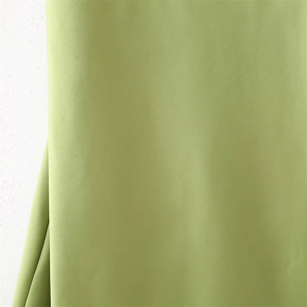 VEITCHE Elegant Women's Soft Silk Satin Long Dress Halter Backless Sleeveless Maxi Dresses Summer Lady Long Ribbon Party Gowns