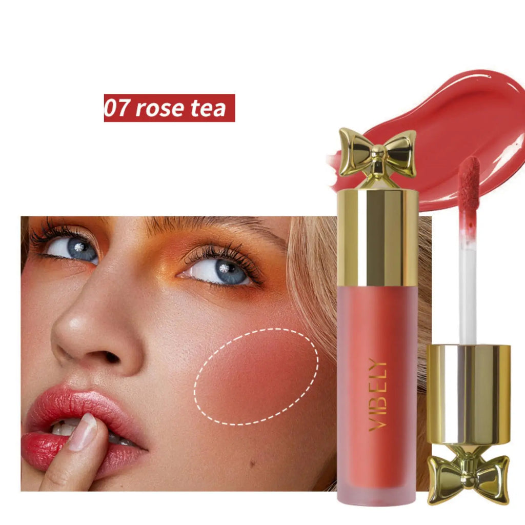 1PC Natural Gloss Liquid Blush – Waterproof, Lightweight, Improves Dull Skin, High Color Rendering, Ideal Holiday Gift Series