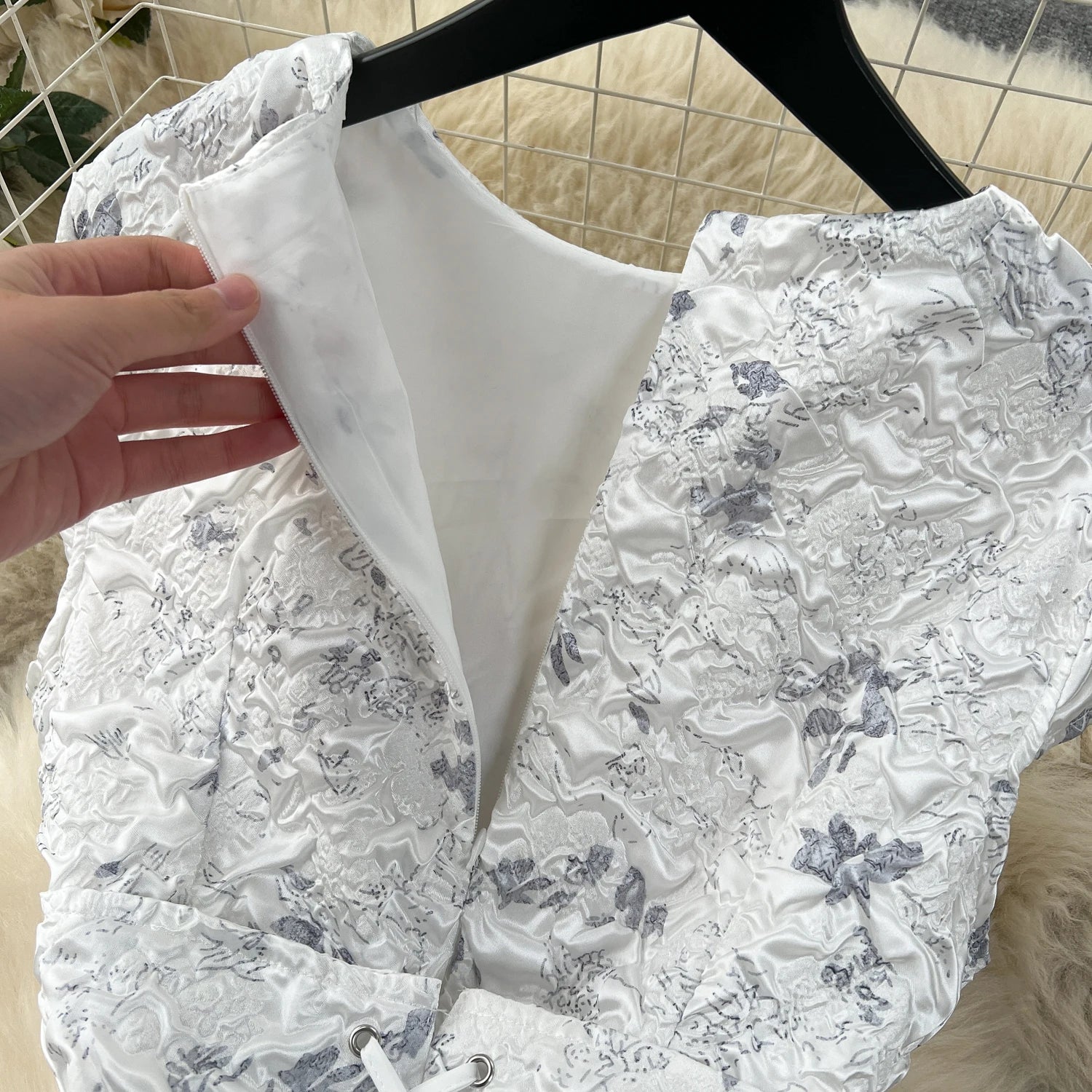 Court Style Elegant Long Dresses for Women Jacquard O-neck Short Sleeve A-line High Waist Vestidos Mujer Frenchic Dress Dropship