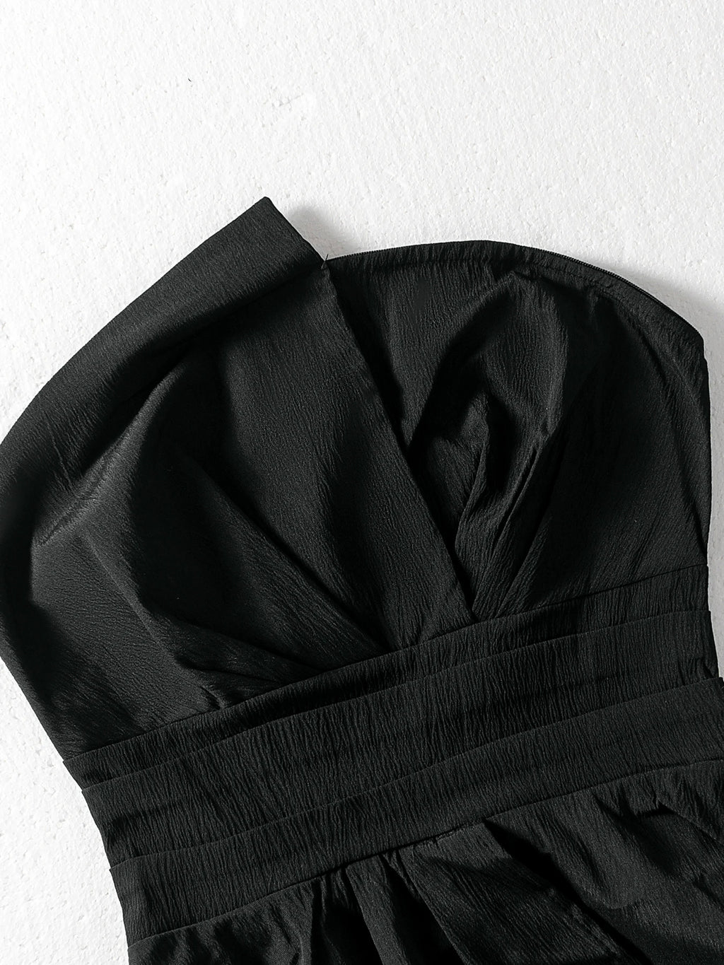 Elegant Peplum Strapless Top, Belted Wrap Waist Blouse for Vacation & Commute