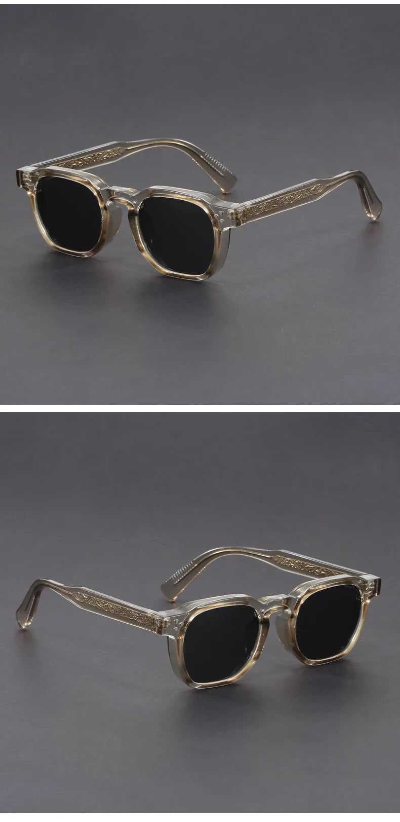 Boho Retro Polarized Sunglasses for Men Frame Polygonal Women's Sunglasses Outdoor High Quality Travel Glasses