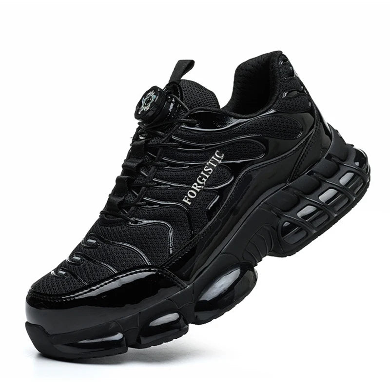 Men's Rotary Button Safety Shoes Anti-Impact Anti-Piercing Indestructible Work Shoes Fashionable Comfortable Safety Sneakers for