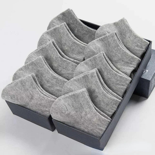 10pairs / Low Black And White Gray Cotton Socks Men's Socks Breathable Sports Socks Men's Short Socks Women's Socks EU37-44