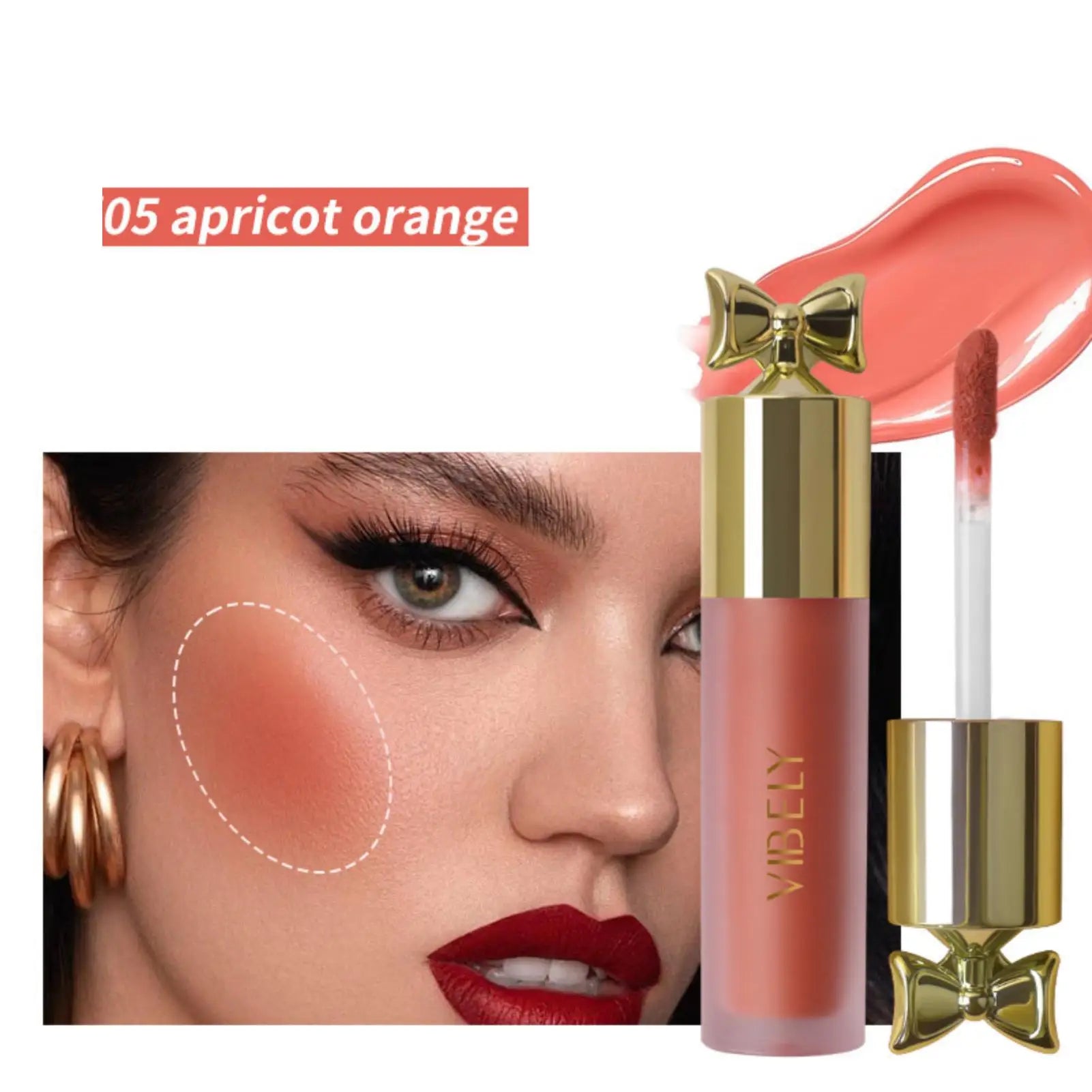 1PC Natural Gloss Liquid Blush – Waterproof, Lightweight, Improves Dull Skin, High Color Rendering, Ideal Holiday Gift Series